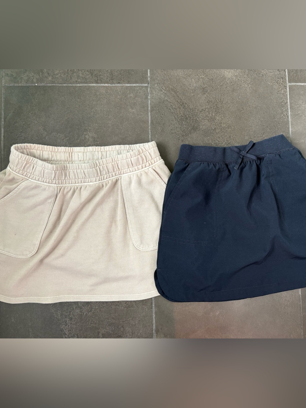 Neutral Cream and Navy Skort Duo